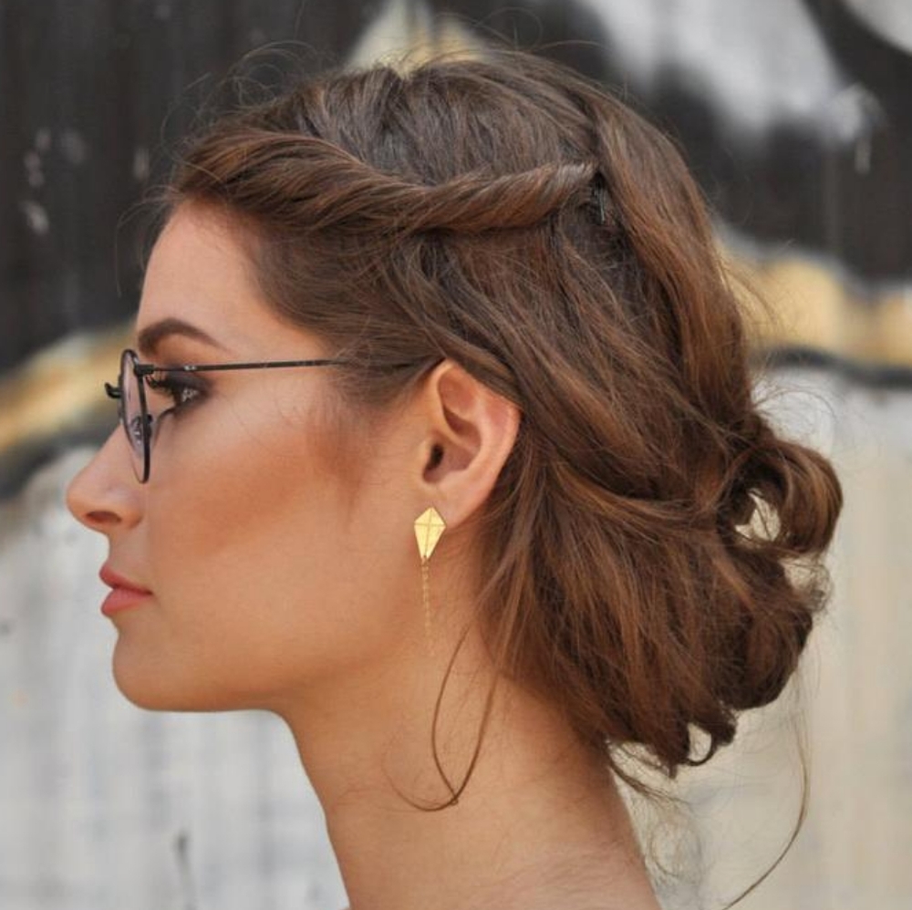 Handmade Gold-Plated Kite Earrings